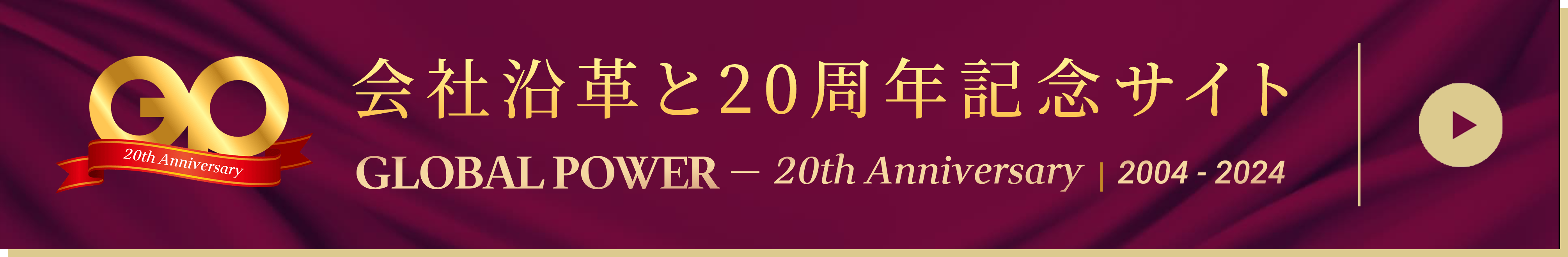 会社沿革と20周年記念サイト